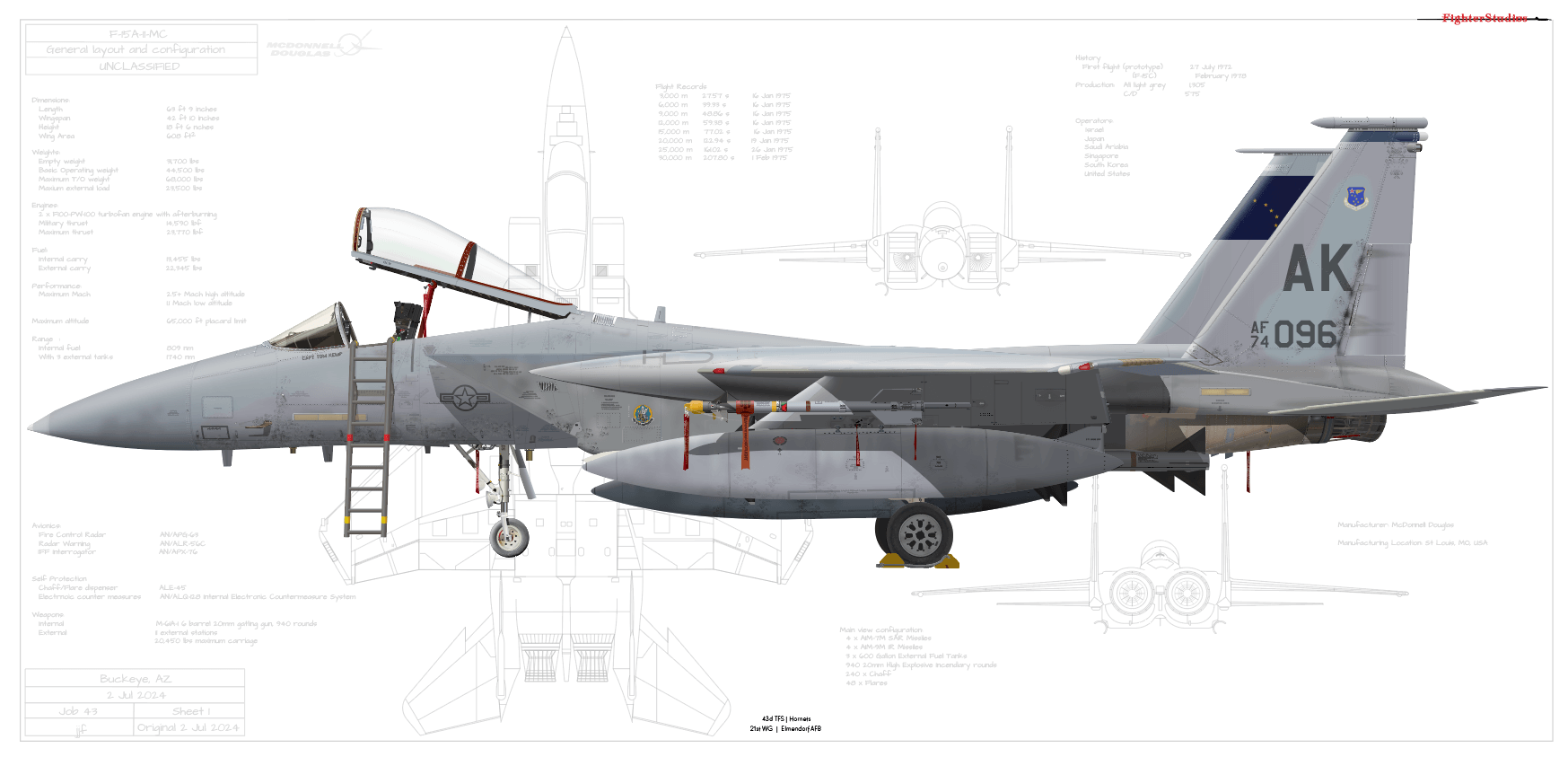 F-15A Eagle, 43 TFS 